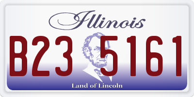 IL license plate B235161