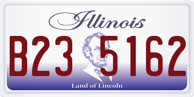 IL license plate B235162