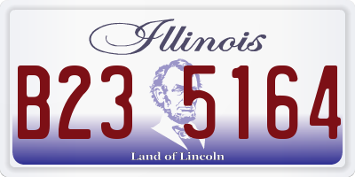 IL license plate B235164