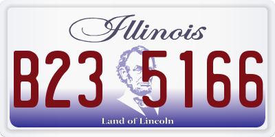 IL license plate B235166