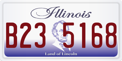 IL license plate B235168