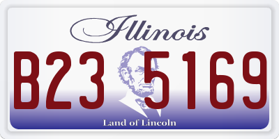IL license plate B235169