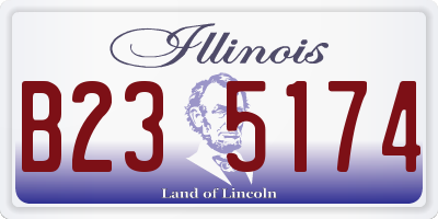 IL license plate B235174