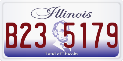 IL license plate B235179