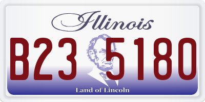 IL license plate B235180