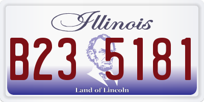 IL license plate B235181