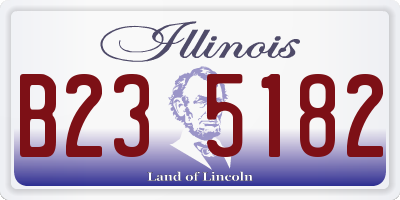 IL license plate B235182
