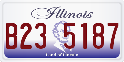 IL license plate B235187