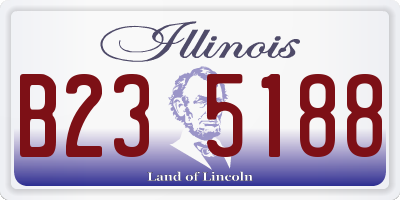 IL license plate B235188