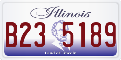 IL license plate B235189