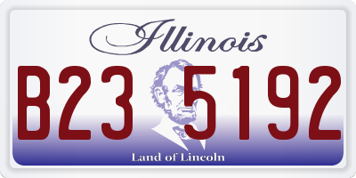 IL license plate B235192