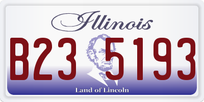 IL license plate B235193