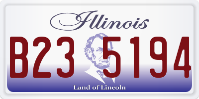 IL license plate B235194