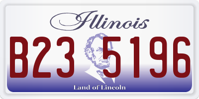 IL license plate B235196