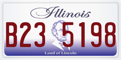 IL license plate B235198