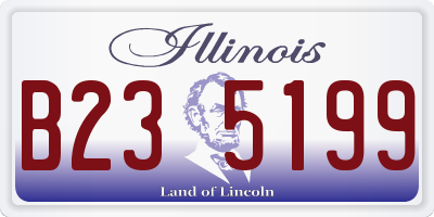 IL license plate B235199