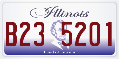 IL license plate B235201