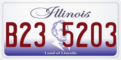 IL license plate B235203