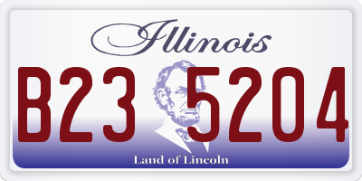 IL license plate B235204