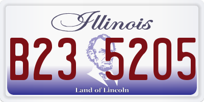 IL license plate B235205