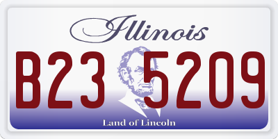 IL license plate B235209