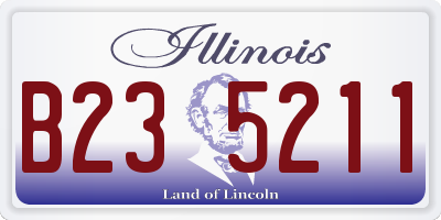 IL license plate B235211