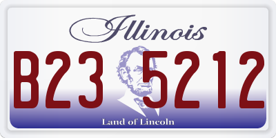 IL license plate B235212