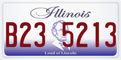 IL license plate B235213