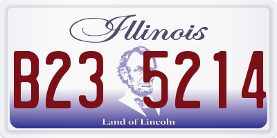 IL license plate B235214