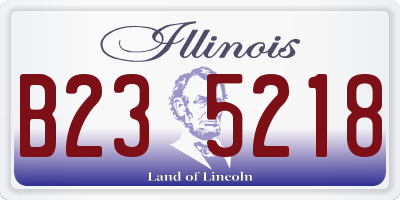 IL license plate B235218