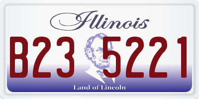 IL license plate B235221