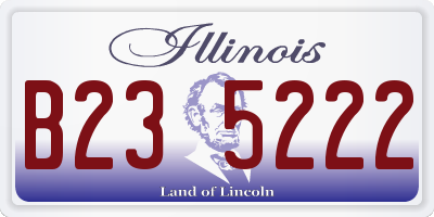 IL license plate B235222