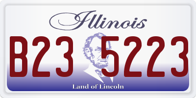 IL license plate B235223