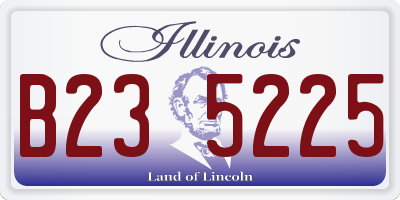 IL license plate B235225