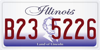 IL license plate B235226