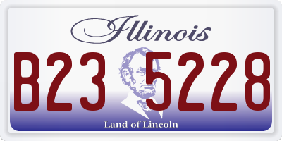 IL license plate B235228