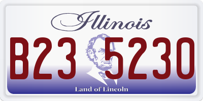 IL license plate B235230