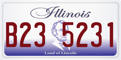 IL license plate B235231