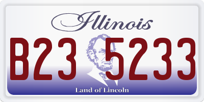 IL license plate B235233