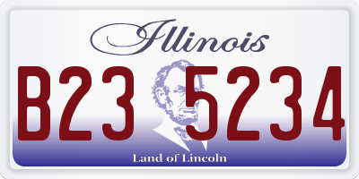 IL license plate B235234
