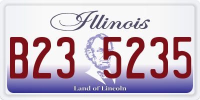IL license plate B235235