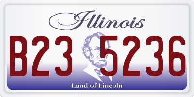 IL license plate B235236