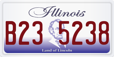 IL license plate B235238