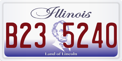 IL license plate B235240