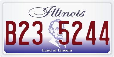 IL license plate B235244