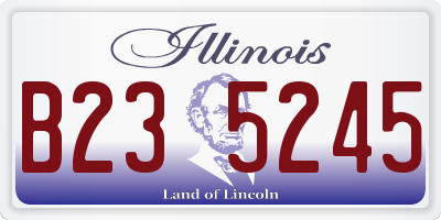 IL license plate B235245