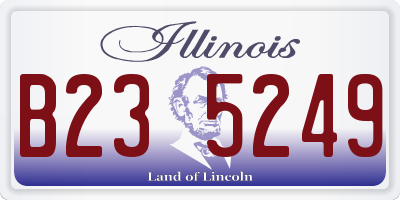 IL license plate B235249