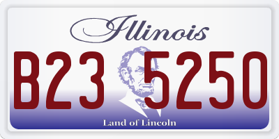 IL license plate B235250