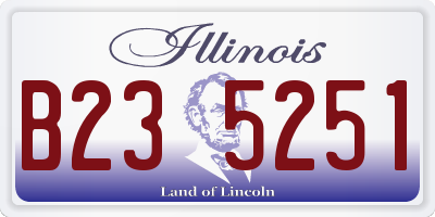IL license plate B235251
