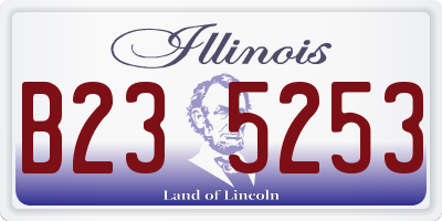 IL license plate B235253